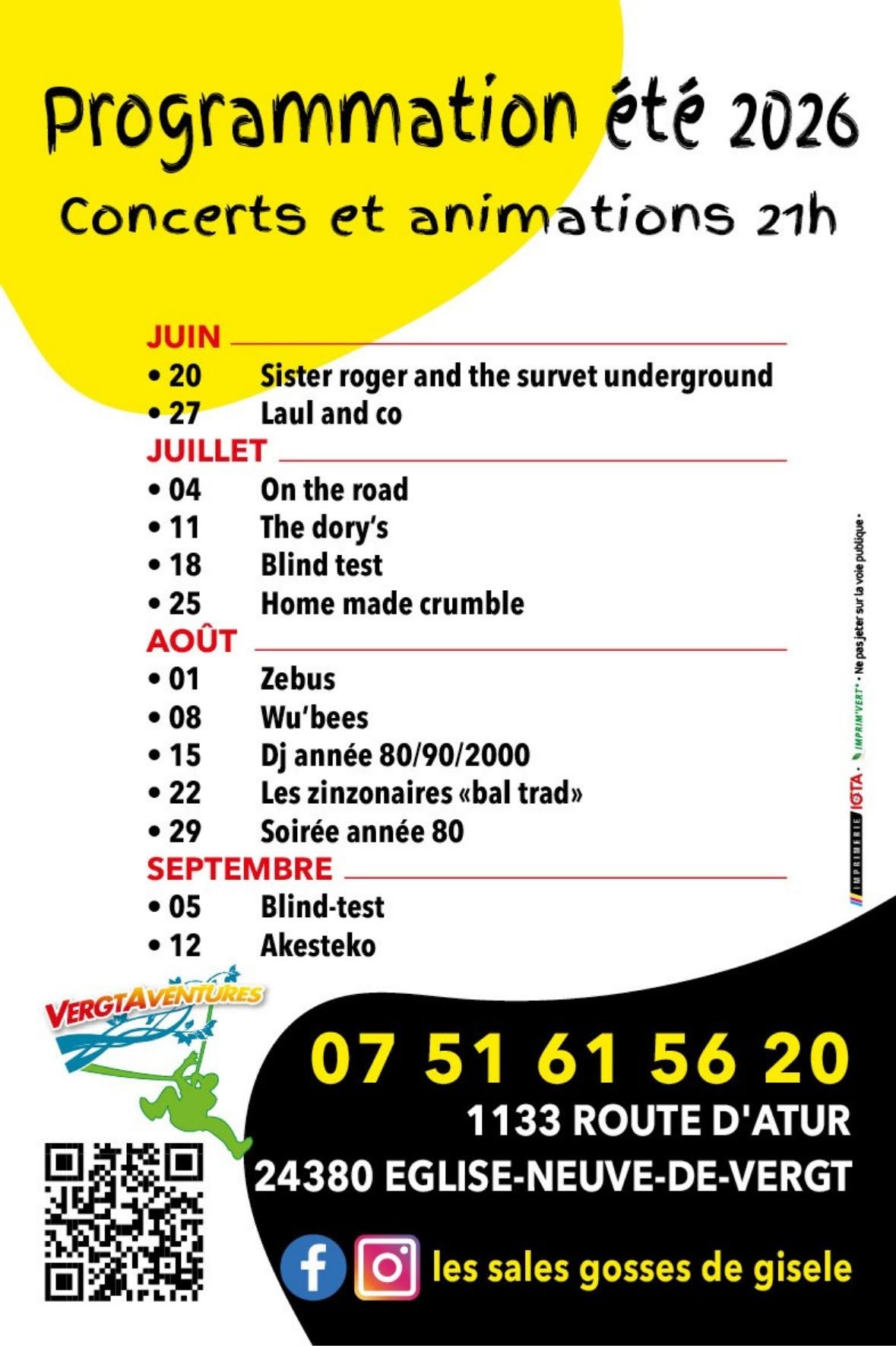 programmation SGG